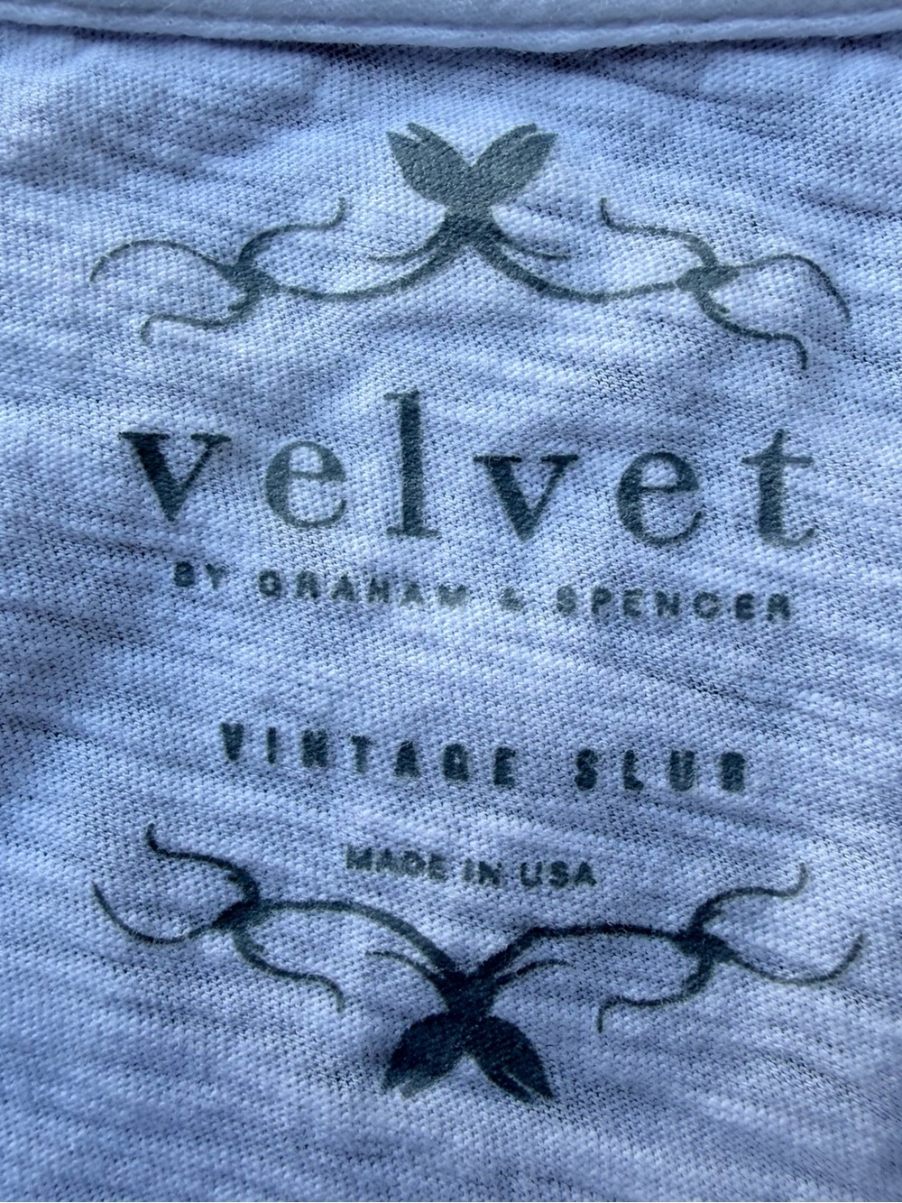 Velvet by Graham & Spencer Vintage Slub Long Sleeve Tee White Burgundy Stripe - Picture 5 of 8